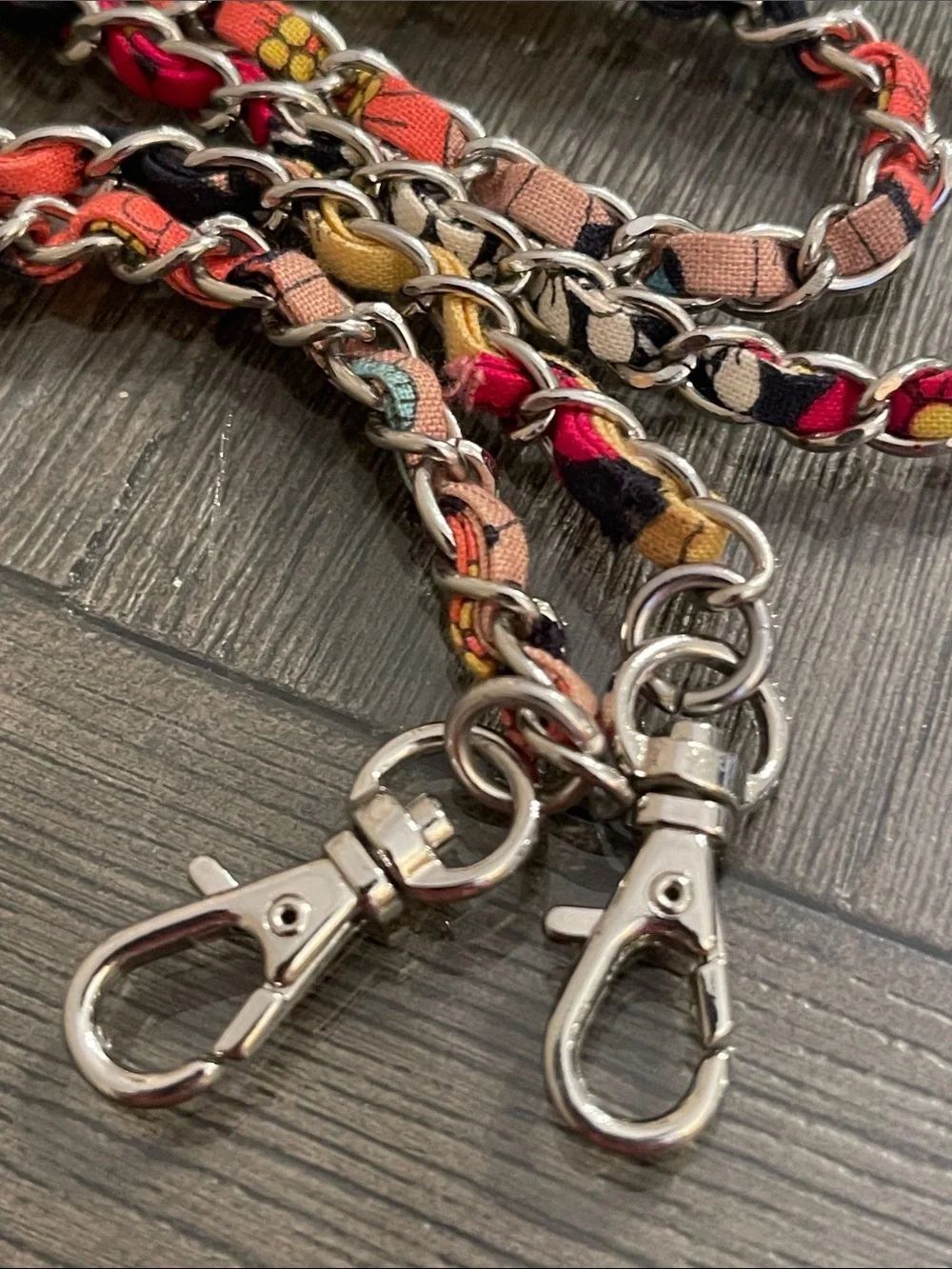 2011 Vera Bradley “ Happy Snails” Replacement Handbag Chain - Multi & Silvertone